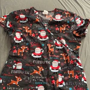Rudolph the Red Nosed Reindeer Scrub Top